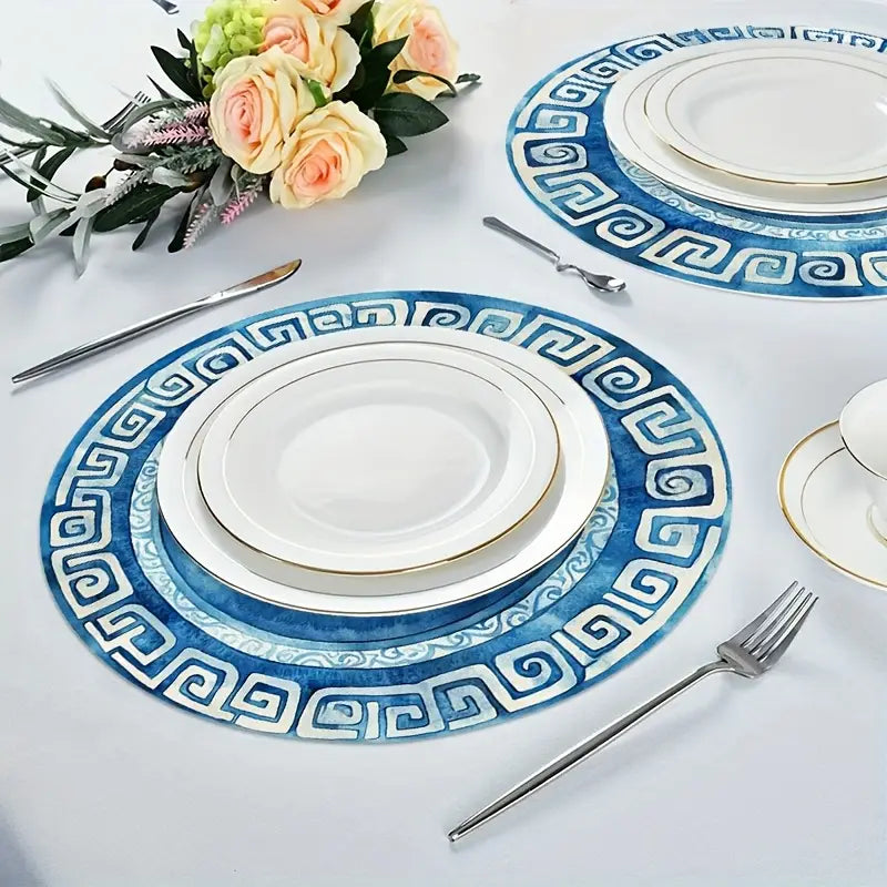 Blue and White Greek Placemats (4)