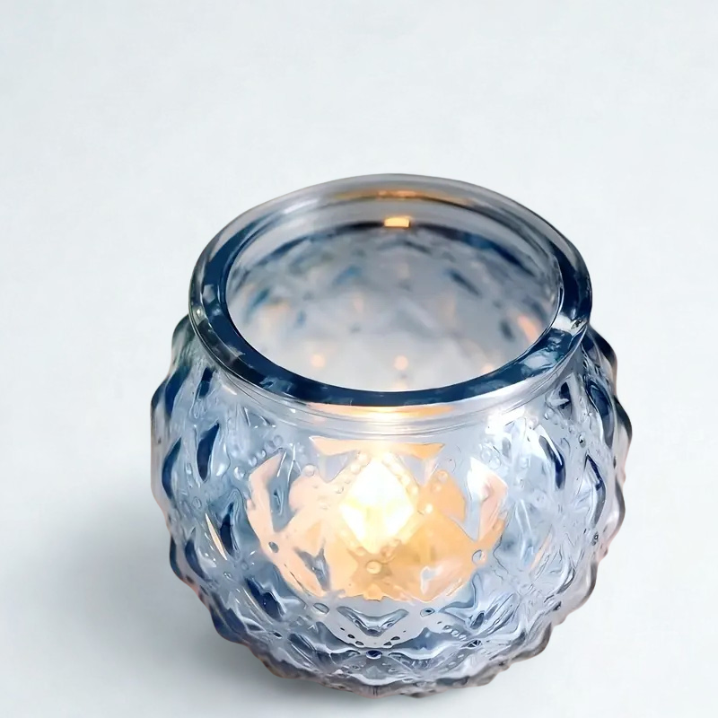 Blue Glass Votives 5cm