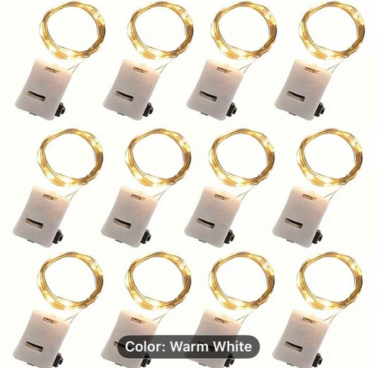 Warm White Copper Wire LED Fairy Lights 2m – Battery Operated