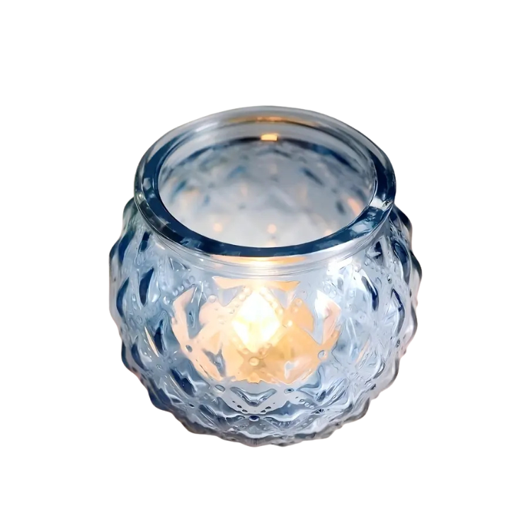 Blue Glass Votives 5cm