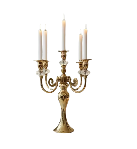 Gold Candelabra Centrepiece