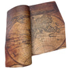 Vintage Explorer World Map Leather Table Runner (60cm x 30cm)