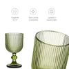 Aurora Relief Goblet Glass – 200ml