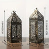 Moroccan Filigree Brass Lanterns Set 25cm x 9.5cm & 30.5cm x 9.5cm