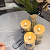 Blue Amalfi LED Flameless Pillar Candle Set