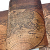 Vintage Explorer World Map Leather Table Runner (60cm x 30cm)