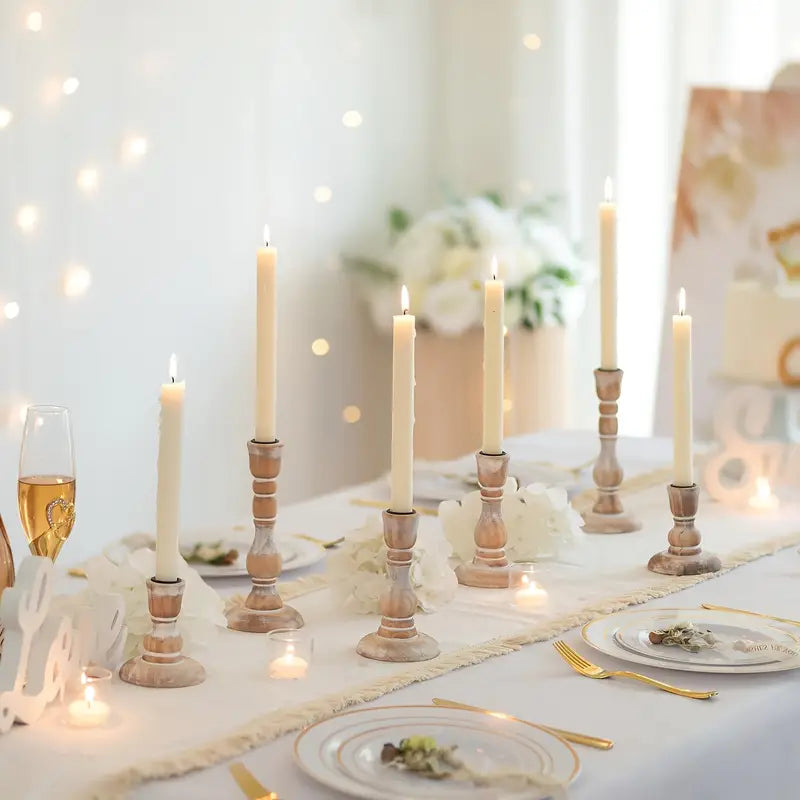 Farmhouse Wooden Candle Holders