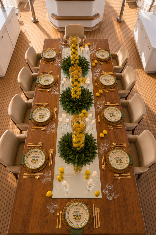 🇮🇹 Limoncello Tablescape - Rectangular 12 Seater