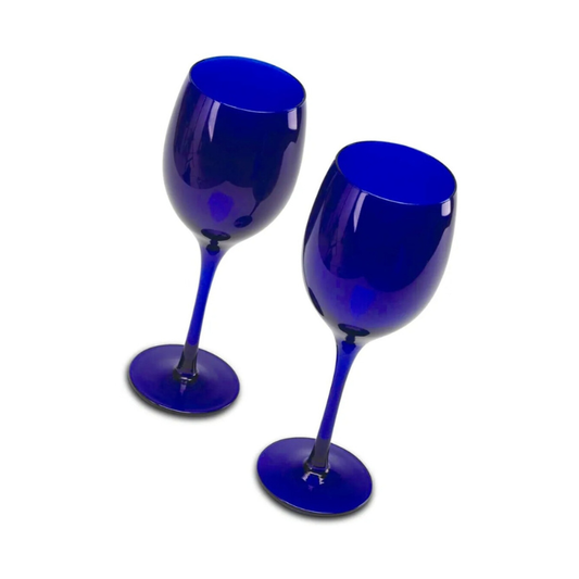 Addcore Set of 2 Blue Wine Glass's