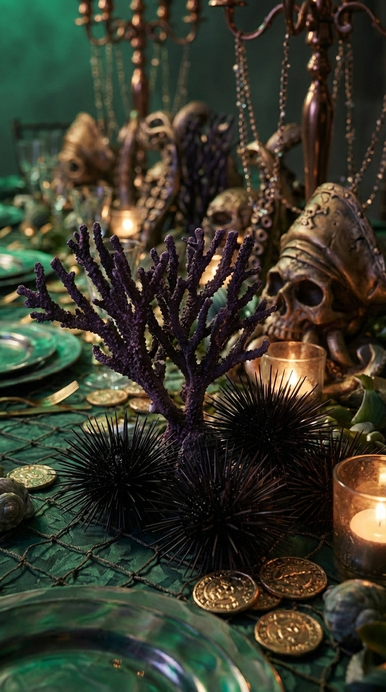 Underwater Pirate Treasure Tablescape – Luxury Ocean-Inspired Event Design