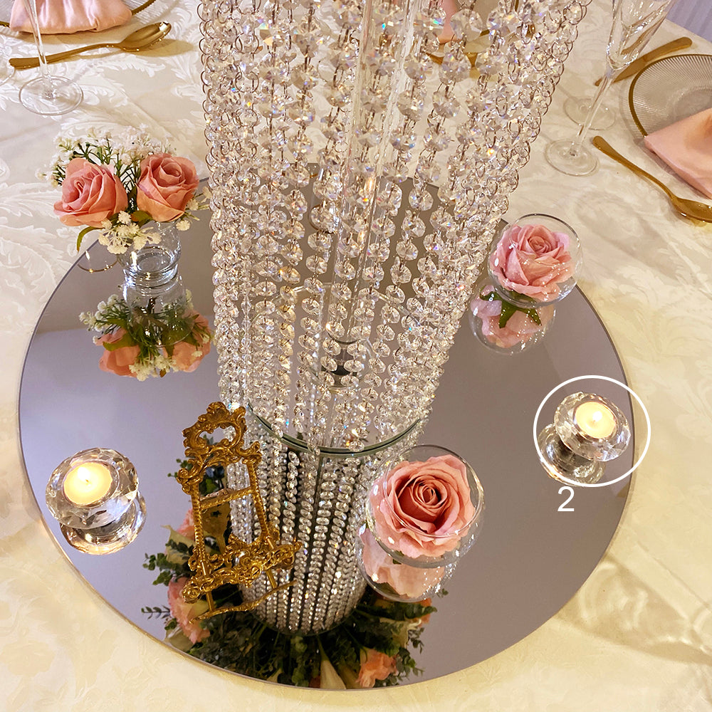 Crystal Round Top Display Centrepiece