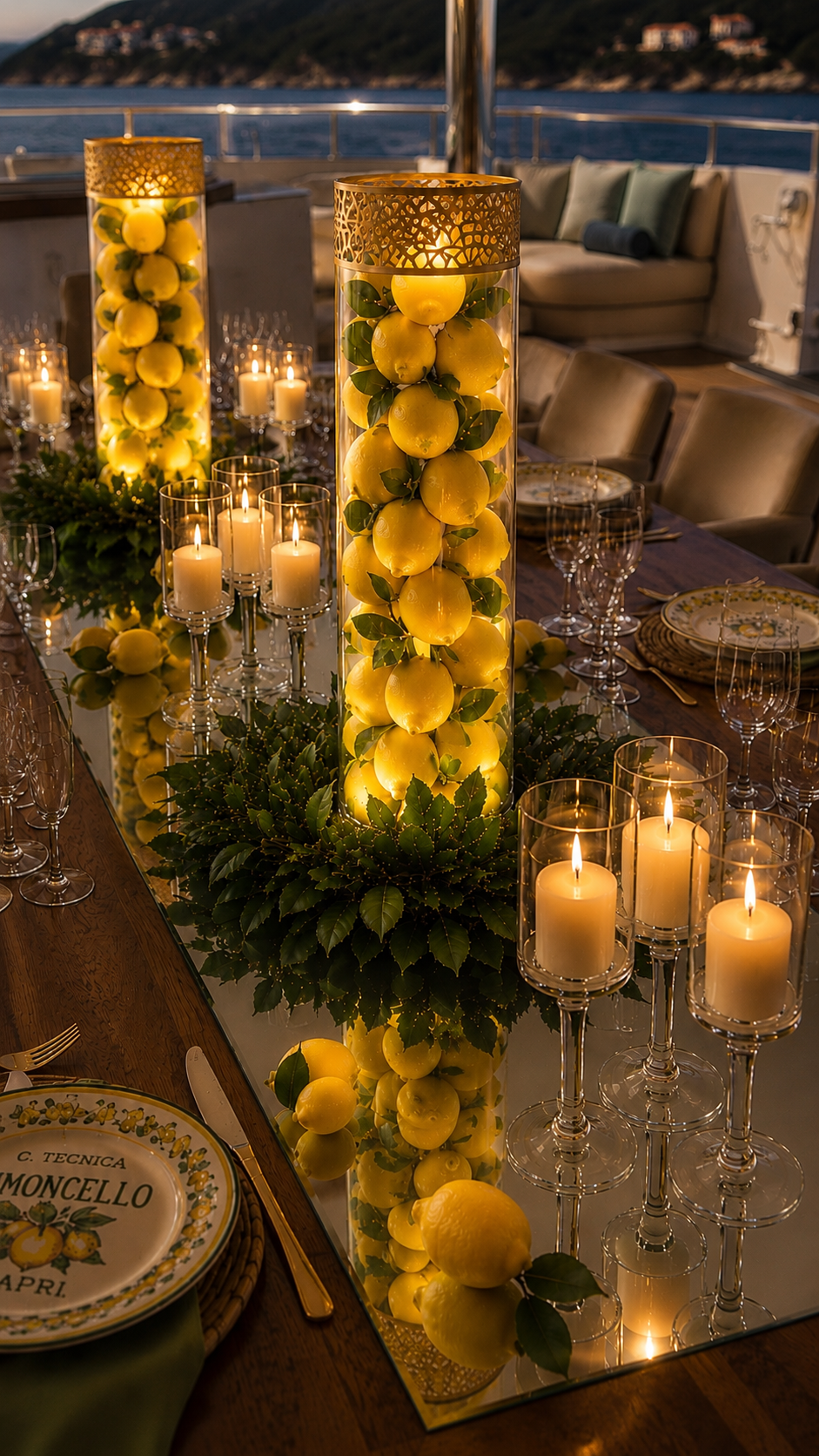 🇮🇹 Limoncello Tablescape - Rectangular 12 Seater