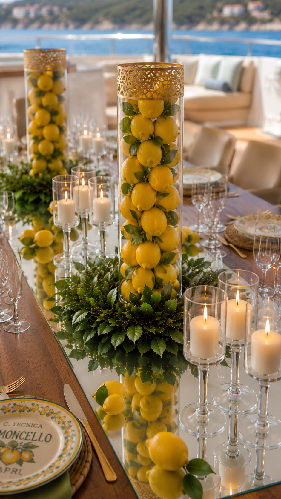 🇮🇹 Limoncello Tablescape - Rectangular 12 Seater