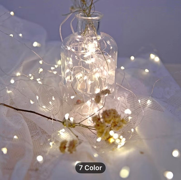 Warm White Copper Wire LED Fairy Lights 2m – Battery Operated