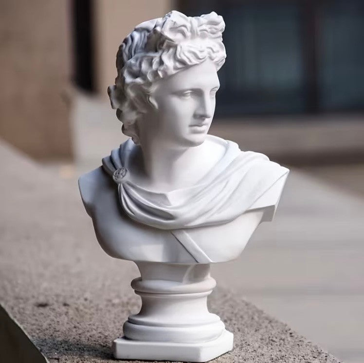 Apollo Bust Sculpture 15cm – Luxury Greek Statue Prop