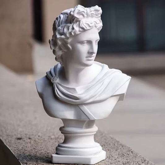 Apollo Bust Sculpture 15cm – Luxury Greek Statue Prop