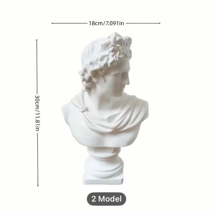 Apollo Bust Sculpture 30cm – Luxury Greek Statue Prop