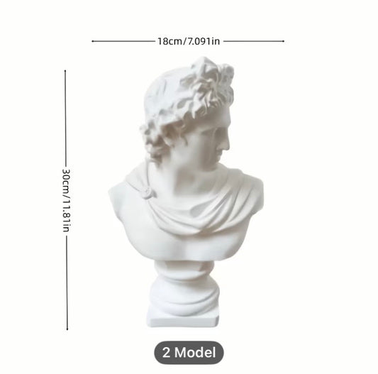 Apollo Bust Sculpture 30cm – Luxury Greek Statue Prop