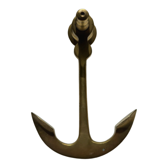 Vintage Brass Anchor Candlestick – Nautical Coastal Candle Holder Décor