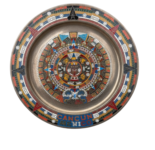 Aztec Copper Decorative Plates – 28cm Tribal Statement Tableware (Mexican & Arabian Nights Tablescape)