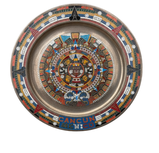 Aztec Copper Decorative Plates – 28cm Tribal Statement Tableware (Mexican & Arabian Nights Tablescape)