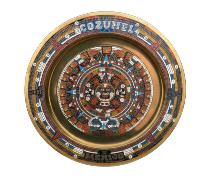 Aztec Copper Decorative Plates – 28cm Tribal Statement Tableware (Mexican & Arabian Nights Tablescape)