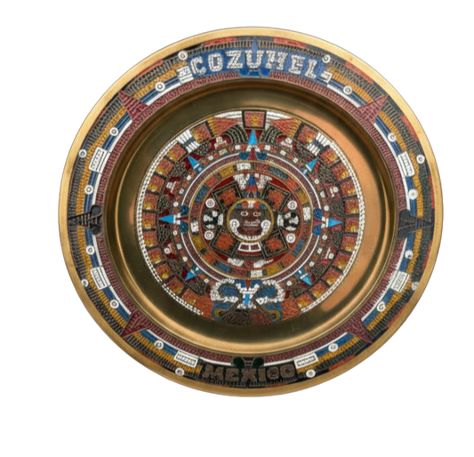 Aztec Copper Decorative Plates – 28cm Tribal Statement Tableware (Mexican & Arabian Nights Tablescape)