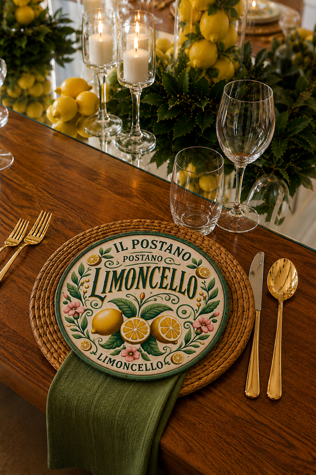 🇮🇹 Limoncello Tablescape - Rectangular 12 Seater