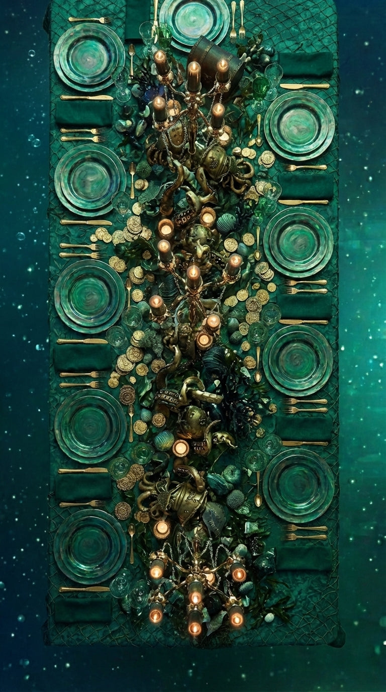 Underwater Pirate Treasure Tablescape – Luxury Ocean-Inspired Event Design