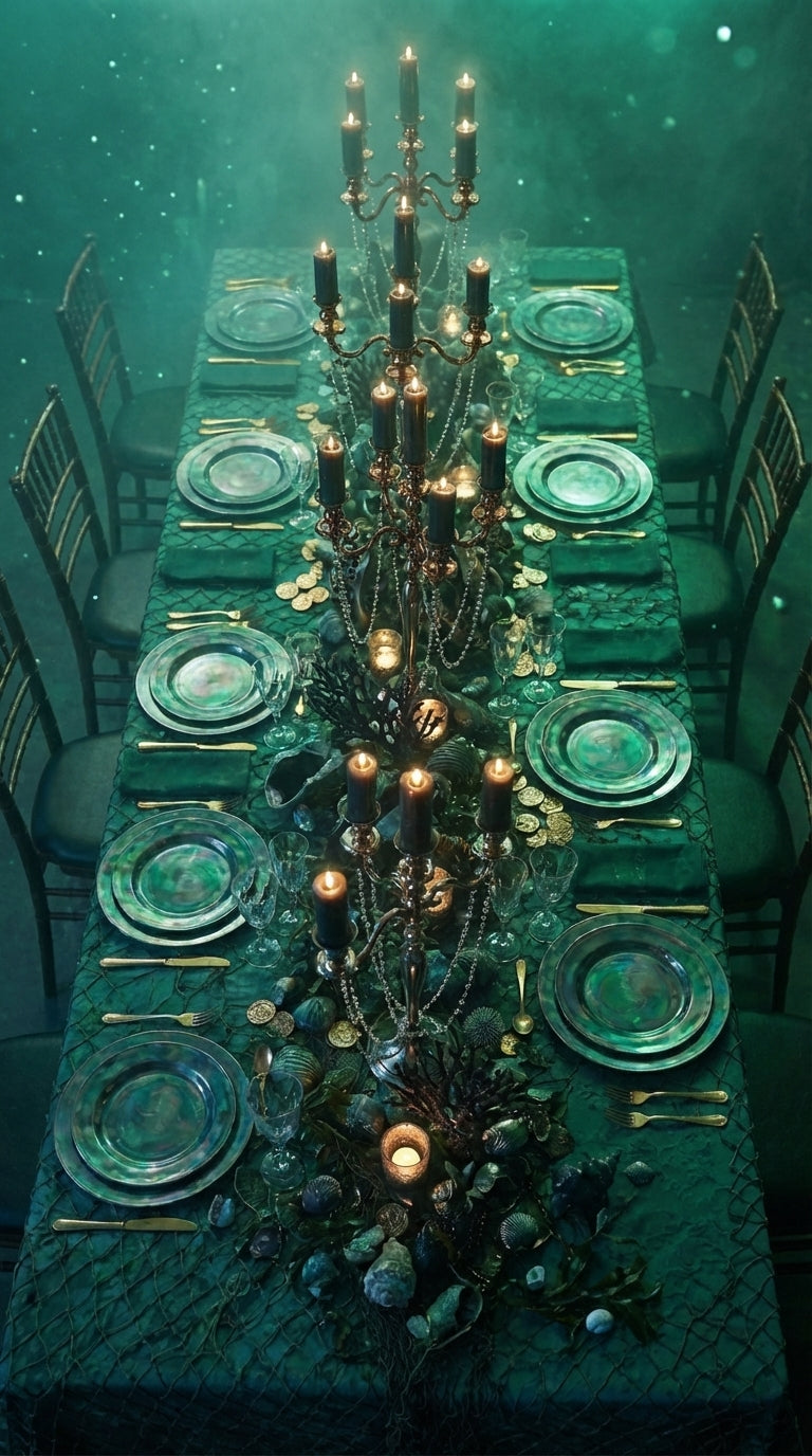 Underwater Pirate Treasure Tablescape – Luxury Ocean-Inspired Event Design