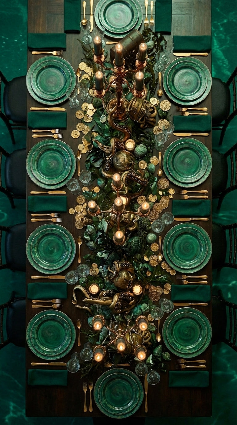 Underwater Pirate Treasure Tablescape – Luxury Ocean-Inspired Event Design