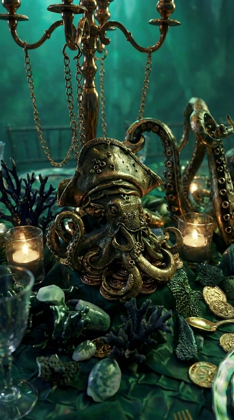 Underwater Pirate Treasure Tablescape – Luxury Ocean-Inspired Event Design