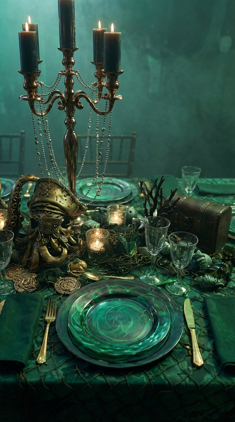 Underwater Pirate Treasure Tablescape – Luxury Ocean-Inspired Event Design