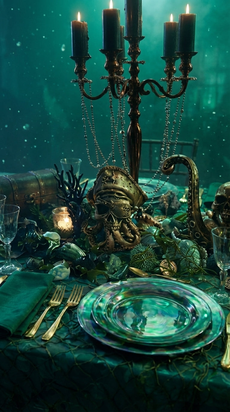 Underwater Pirate Treasure Tablescape – Luxury Ocean-Inspired Event Design