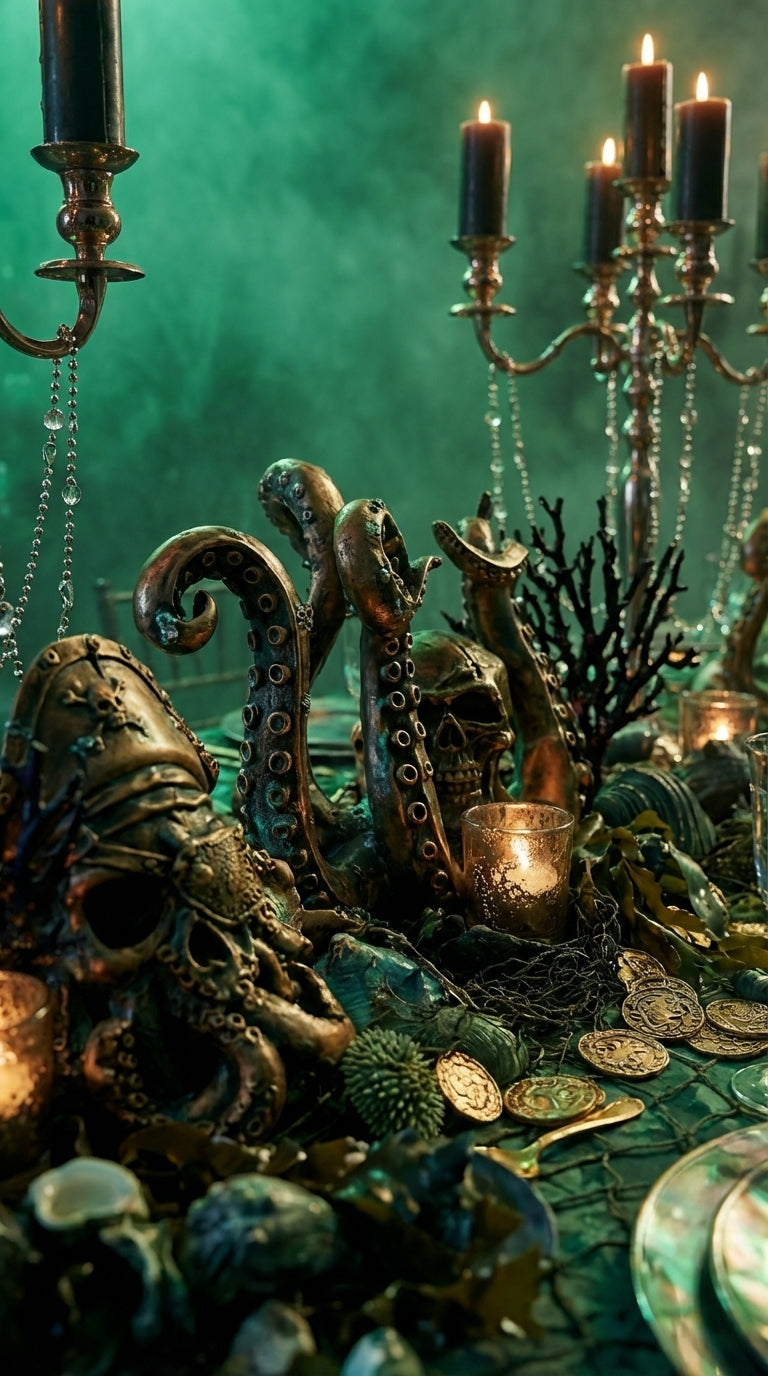 Underwater Pirate Treasure Tablescape – Luxury Ocean-Inspired Event Design