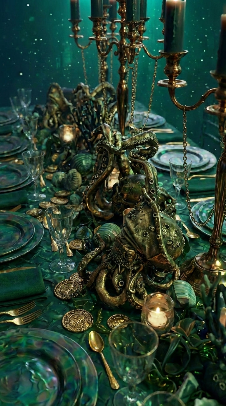 Underwater Pirate Treasure Tablescape – Luxury Ocean-Inspired Event Design