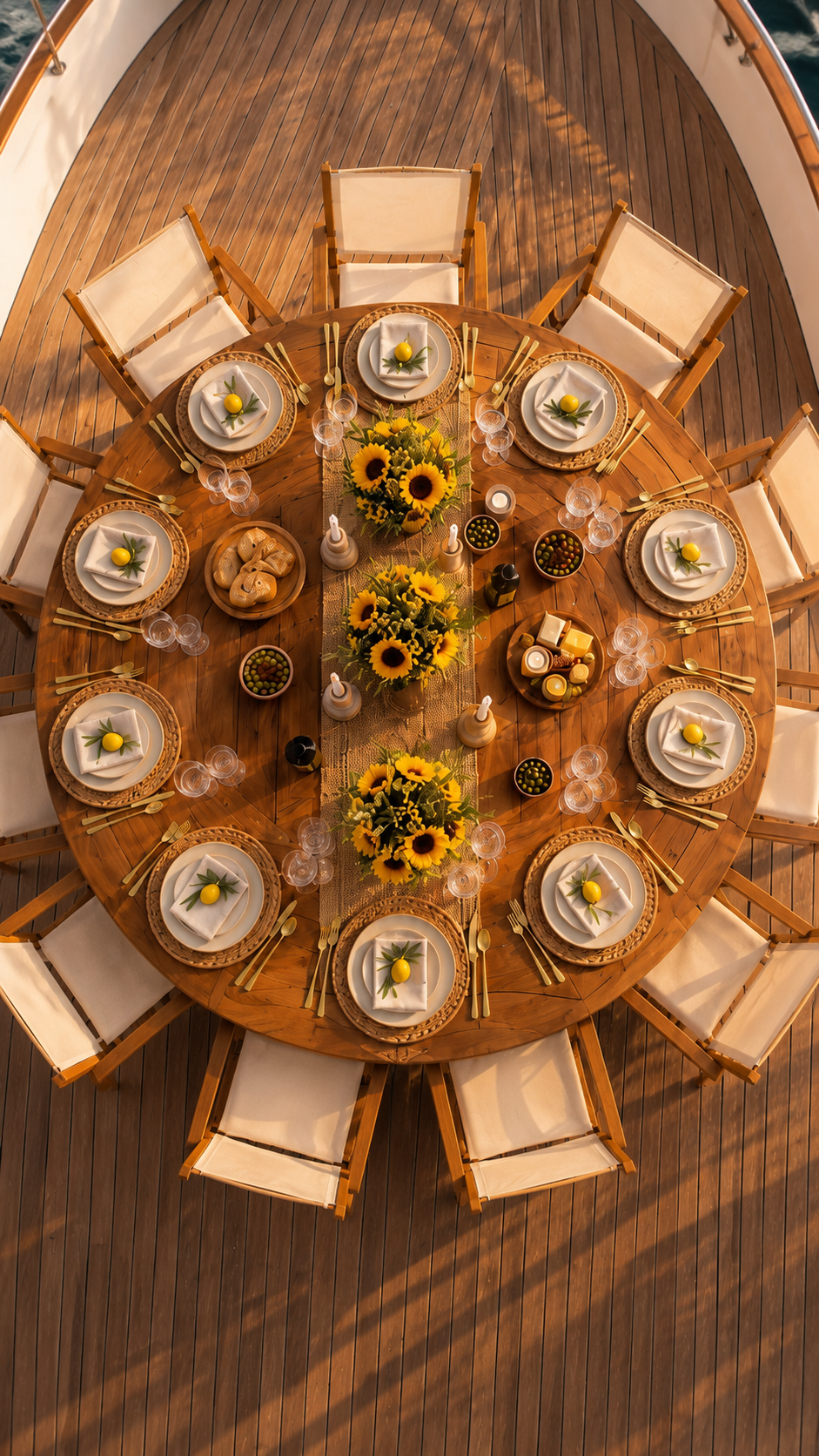 🇮🇹 Girasole Riviera Tablescape - 12 seater Round