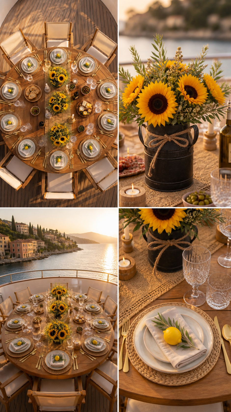 🇮🇹 Girasole Riviera Tablescape - 12 seater Round