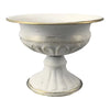 White Embossed Metal Vase – 12cm x 15.5cm
