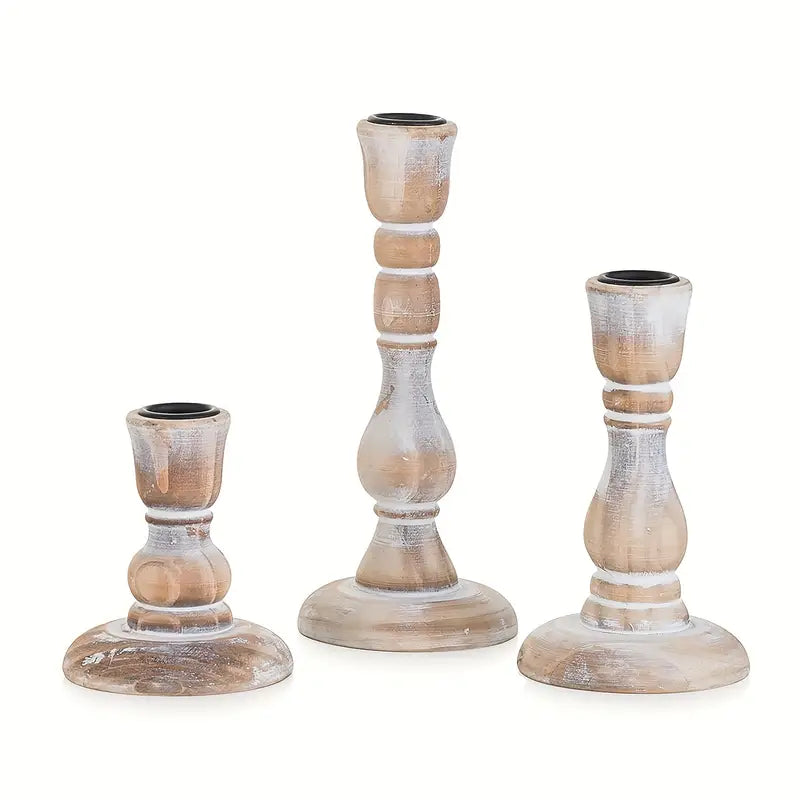 Farmhouse Wooden Candle Holders