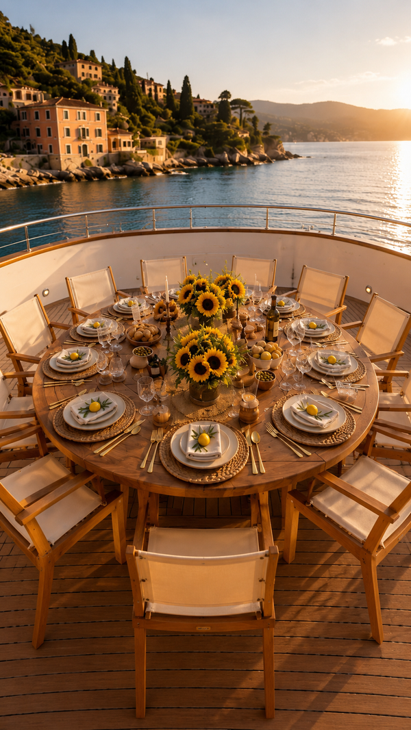🇮🇹 Girasole Riviera Tablescape - 12 seater Round