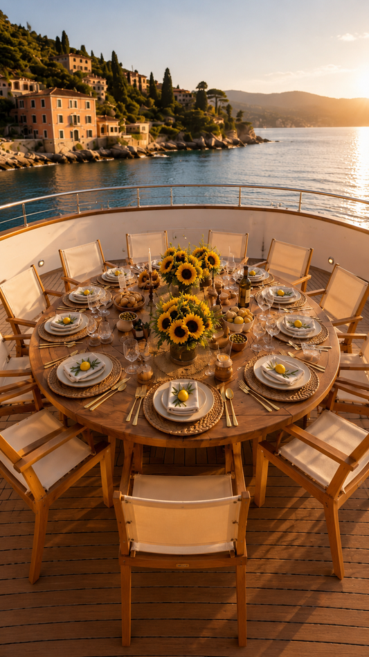 🇮🇹 Girasole Riviera Tablescape - 12 seater Round