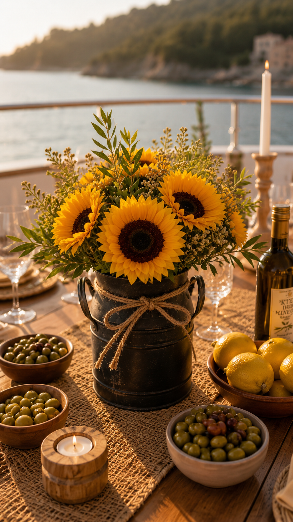 🇮🇹 Girasole Riviera Tablescape - 12 seater Round