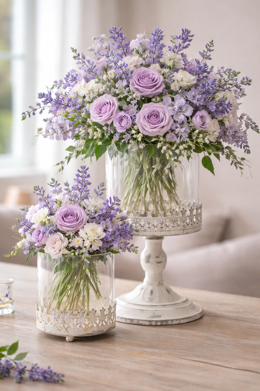 Vintage Stemmed Vase Centrepiece