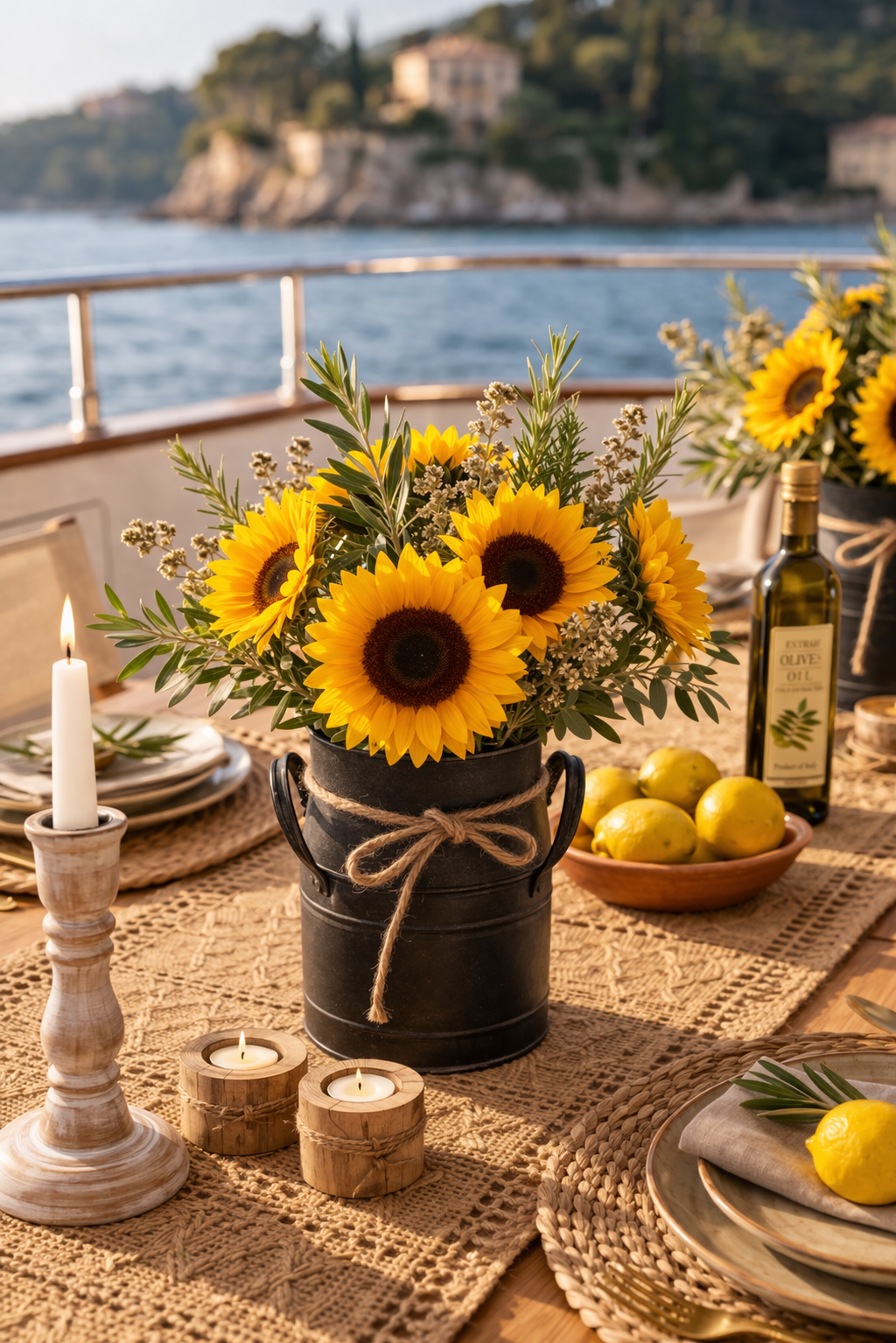 🇮🇹 Girasole Riviera Tablescape - 12 Seater Rectangular