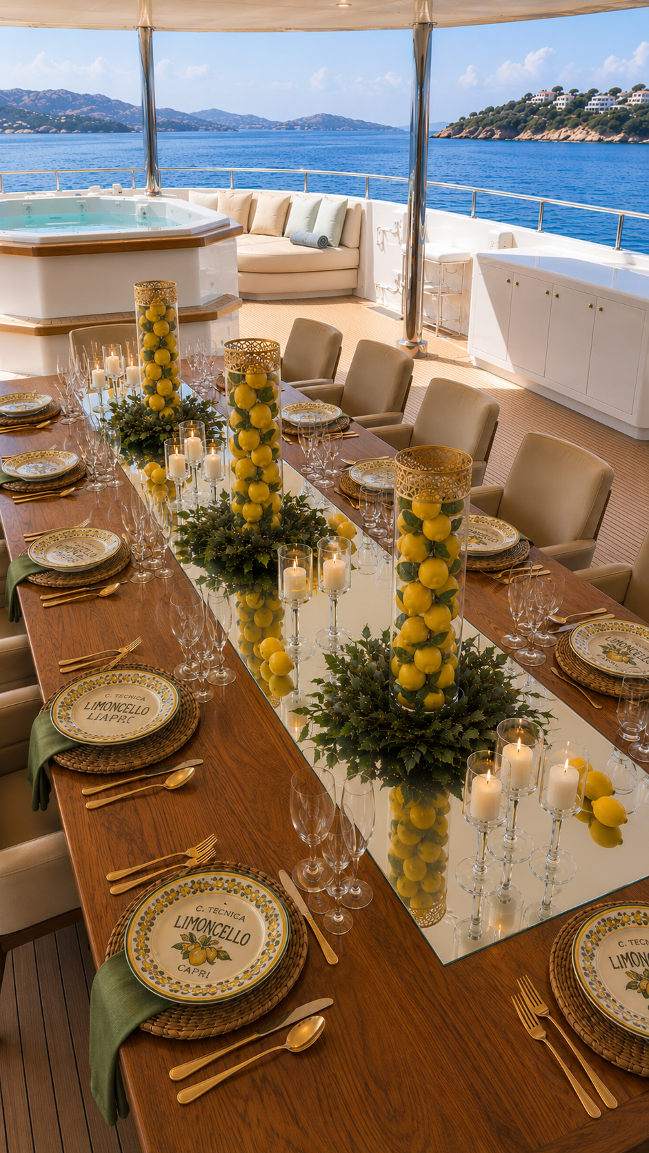🇮🇹 Limoncello Tablescape - Rectangular 12 Seater