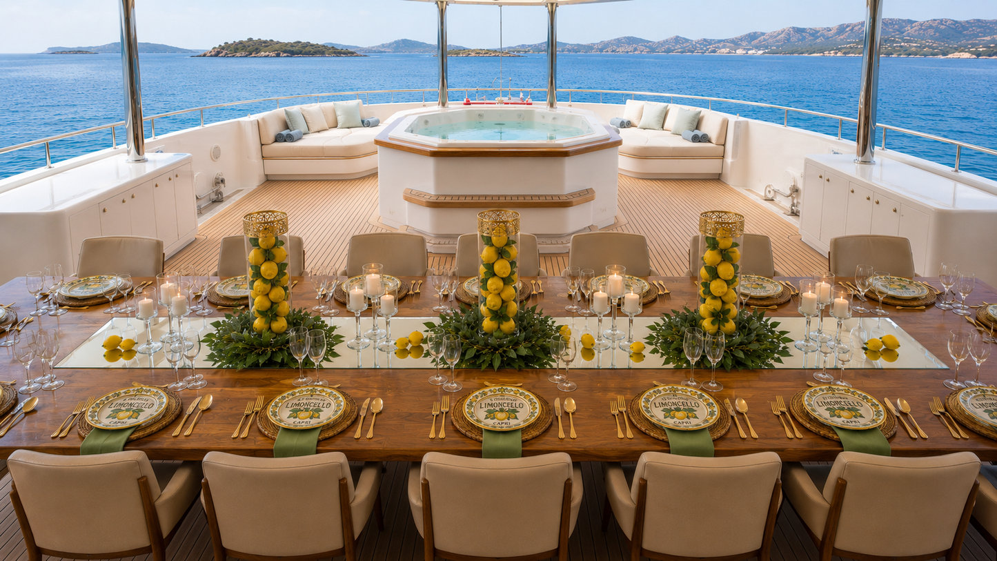 🇮🇹 Limoncello Tablescape - Rectangular 12 Seater