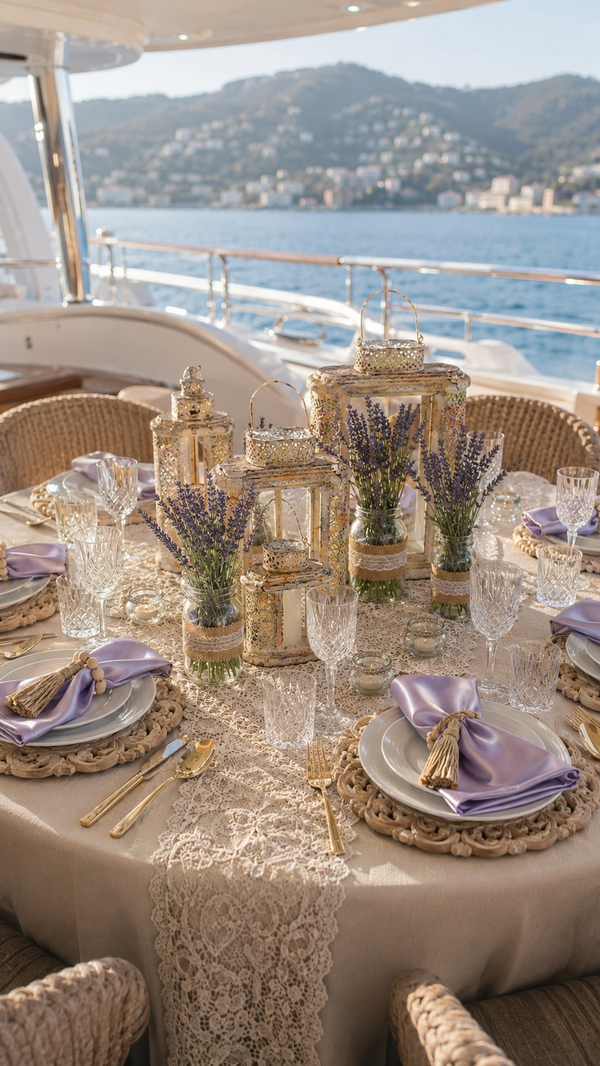 🇫🇷  Lavande Lumière Tablescape - 12 Seater Round