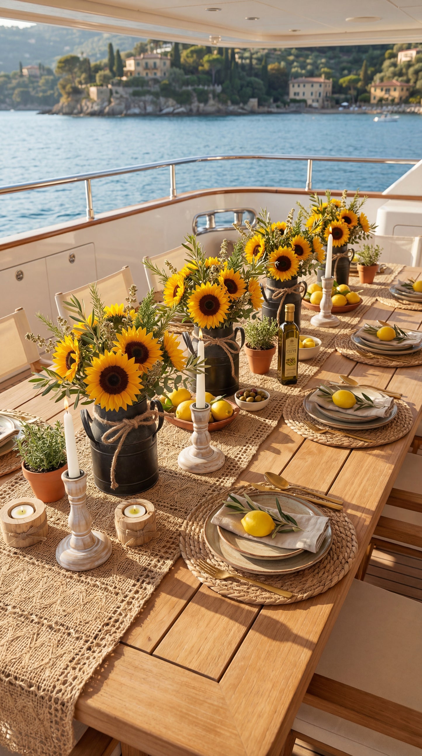 🇮🇹 Girasole Riviera Tablescape - 12 Seater Rectangular