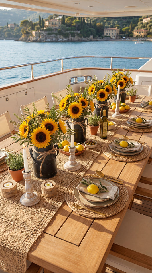 🇮🇹 Girasole Riviera Tablescape - 12 Seater Rectangular